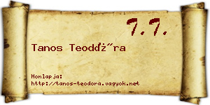 Tanos Teodóra névjegykártya